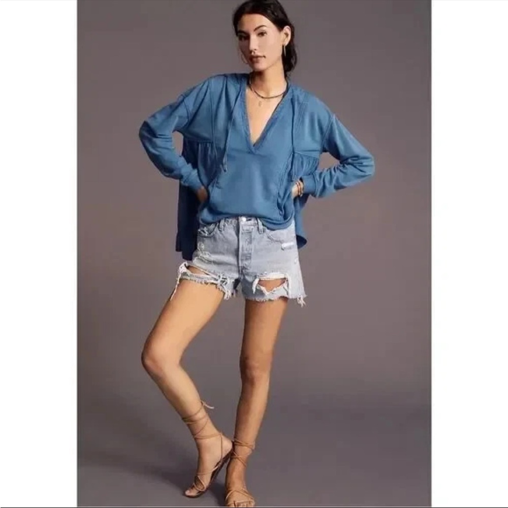 Daily Practice Anthropologie the Sapphire Hoodie XXS